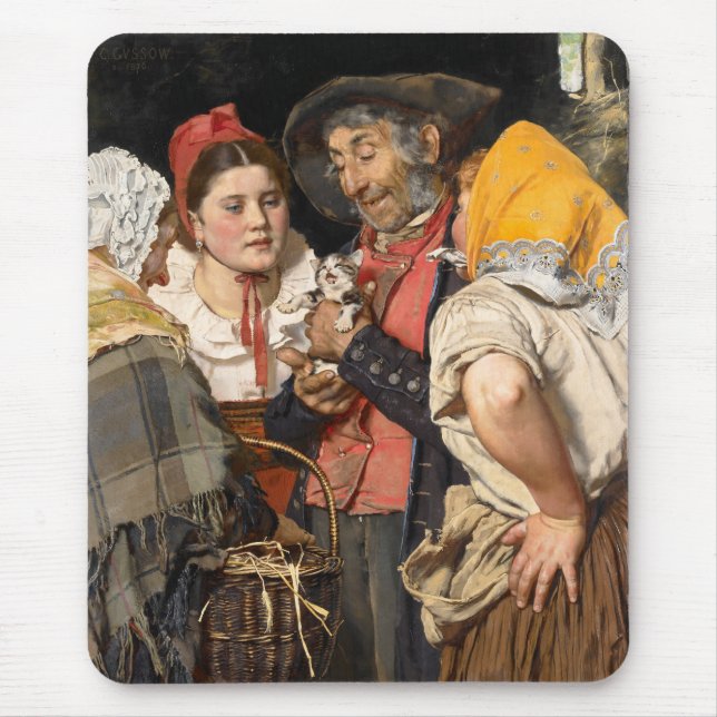 Old Man's Treasure (The Cat) (by Karl Gussow) Mouse Pad (Front)