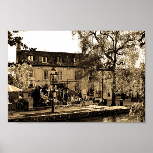 Old Manse Hotel Bourton on the Water Cotswolds Poster