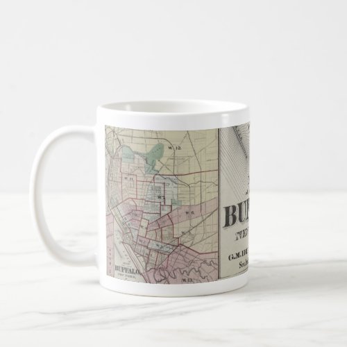 Old map of Buffalo NY Coffee Mug