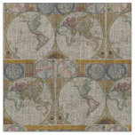 Old Map of the World Fabric