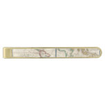 Old Map of the World Gold Finish Tie Bar