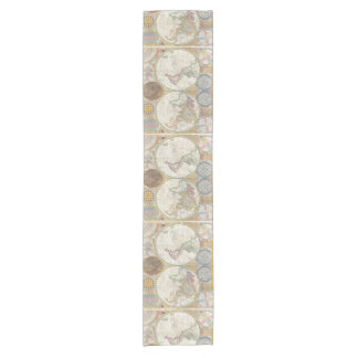 Old Map of the World Short Table Runner