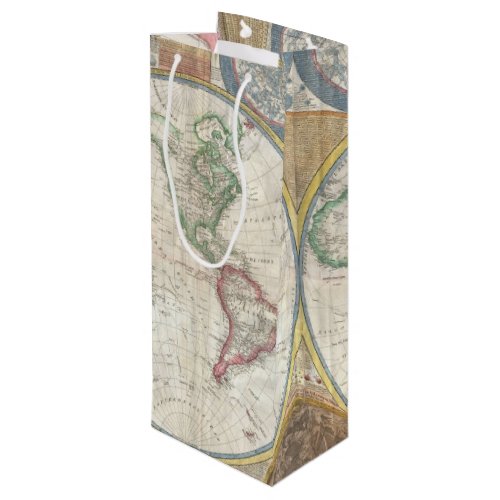 Old Map of the World Wine Gift Bag