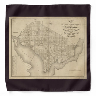 Old Map of Washington DC United States America Bandana