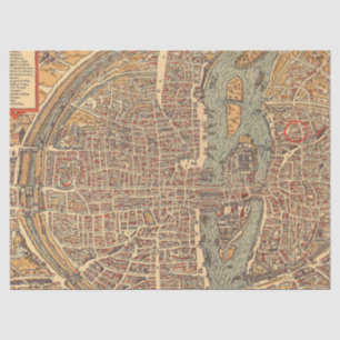 Old Map Series 1 Design 15 Tissue Paper