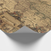Old Map Vintage Travel World Map Traveller Gift Wrapping Paper (Corner)