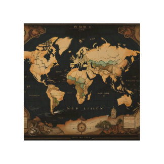 Old Mapping Dreams, Uncover the Journey  Wood Wall Art