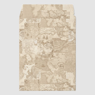 Old maps envelope mailers