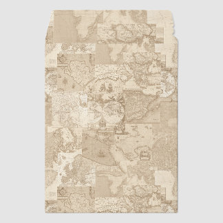 Old maps envelope mailers