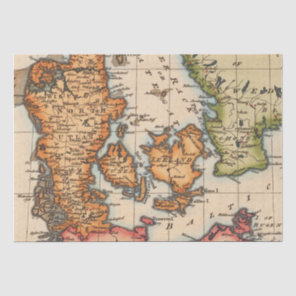 Old Maps Pattern Tissue Paper
