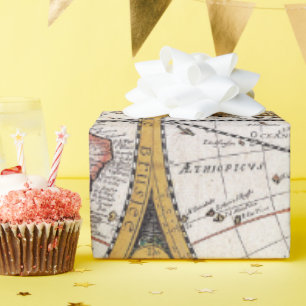 Old Maps Pattern Wrapping Paper