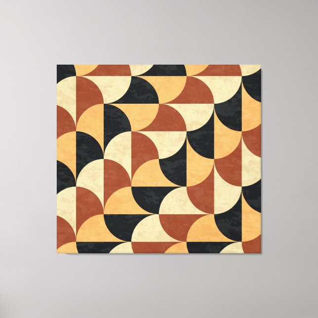 Old marble floor, geometric seamless texture. canvas print (Front)