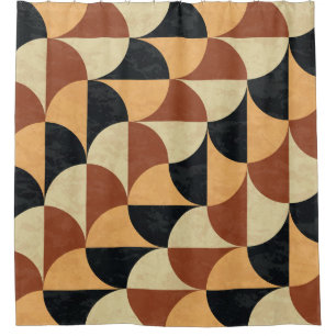 Old marble floor, geometric seamless texture. shower curtain