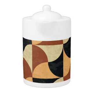 Old marble floor, geometric seamless texture. teapot