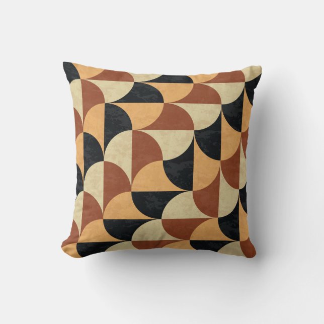 Old marble floor, geometric seamless texture. throw pillow (Front)