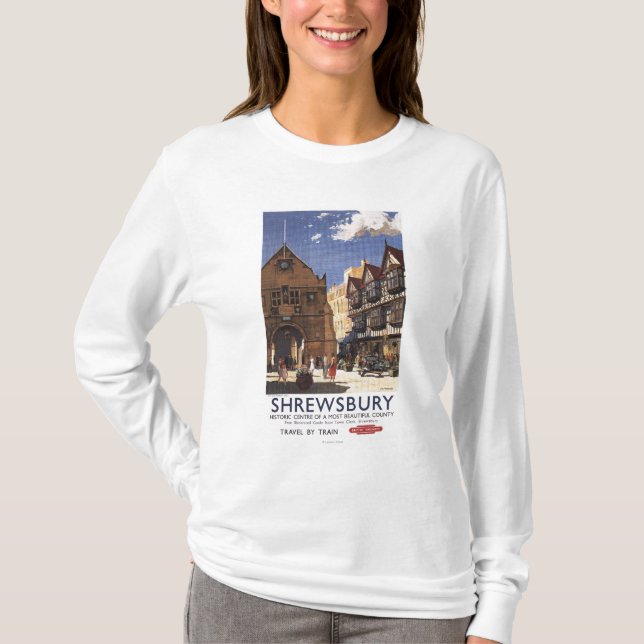 Old Market Hall View British Railways Poster T-Shirt (Front)