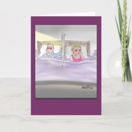 Old Married Couple In Bed Funny Greeting Card