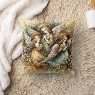 Old Master Style Angels Art Throw Pillow