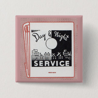 old matchbook cover Day & Night Service Button