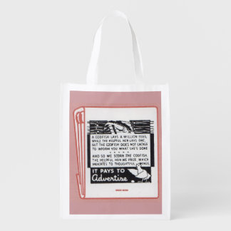 old matchbook cover It Pays to Advertise Grocery Bag