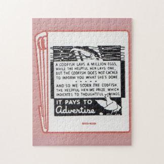 old matchbook cover It Pays to Advertise Jigsaw Puzzle