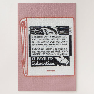old matchbook cover It Pays to Advertise Jigsaw Puzzle
