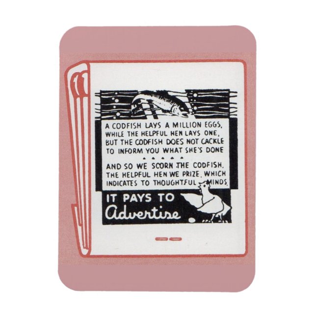 old matchbook cover It Pays to Advertise Magnet (Vertical)