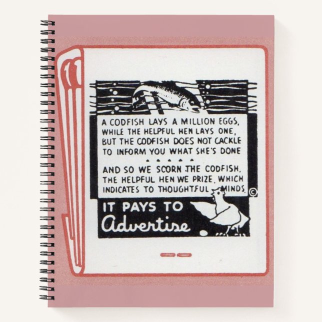 old matchbook cover It Pays to Advertise Notebook (Front)