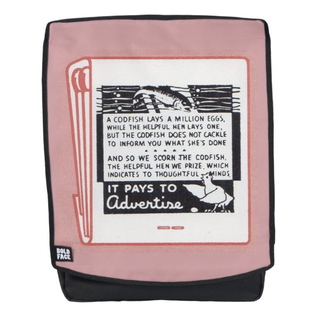 old matchbook cover It Pays to Advertise print Backpack (Front)
