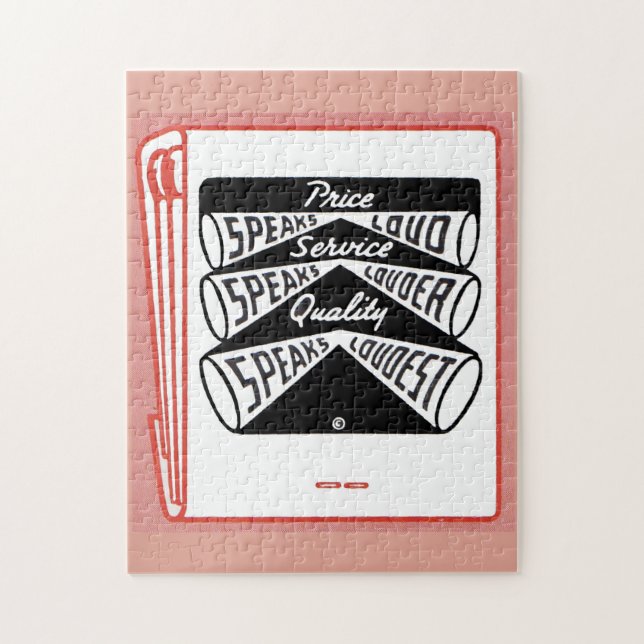 old matchbook cover Price Speaks Loud Jigsaw Puzzle (Vertical)