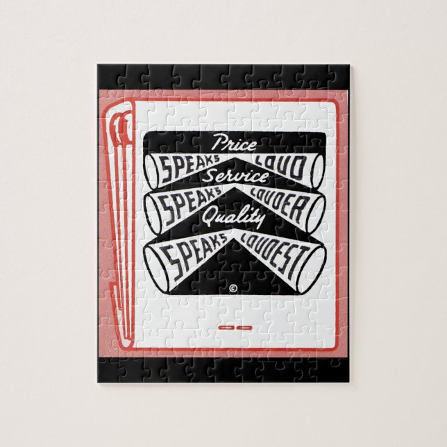 old matchbook cover Price Speaks Loud Jigsaw Puzzle (Vertical)