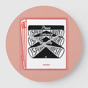 old matchbook cover Price Speaks Loud Large Clock