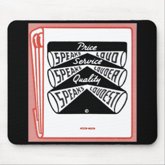 old matchbook cover Price Speaks Loud Mouse Pad