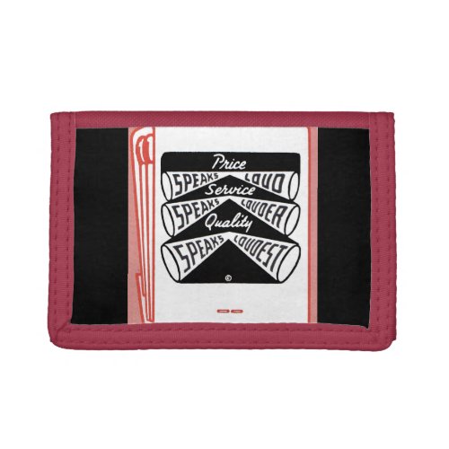 old matchbook cover Price Speaks Loud Tri_fold Wallet