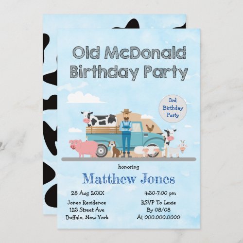 Old McDonald Farm Birthday Party