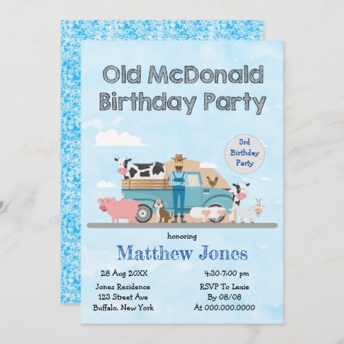 Old McDonald Farm Birthday Party