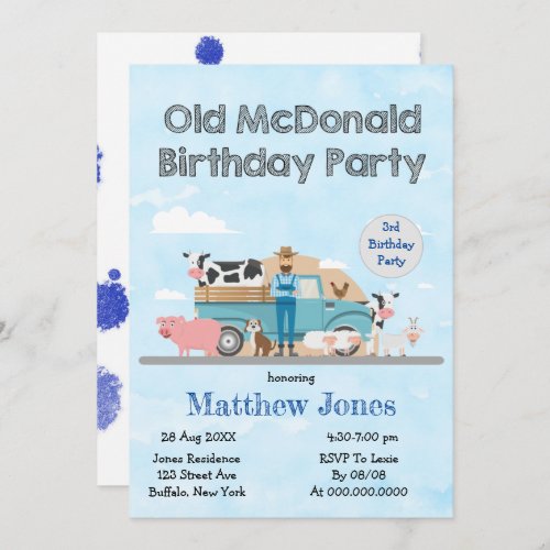 Old McDonald Farm Birthday Party