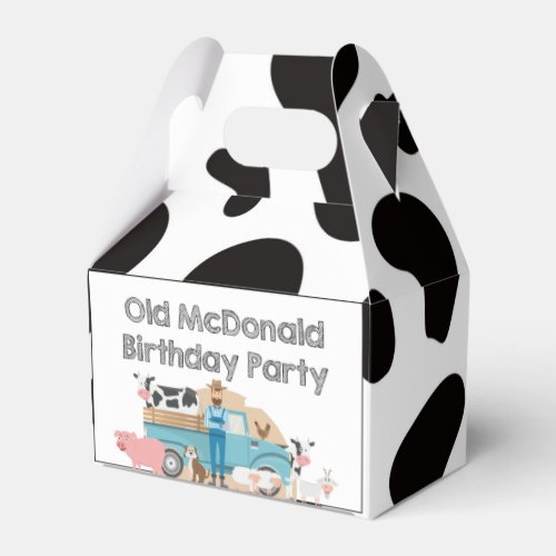 Old McDonald Farm Birthday Party  Favor Boxes