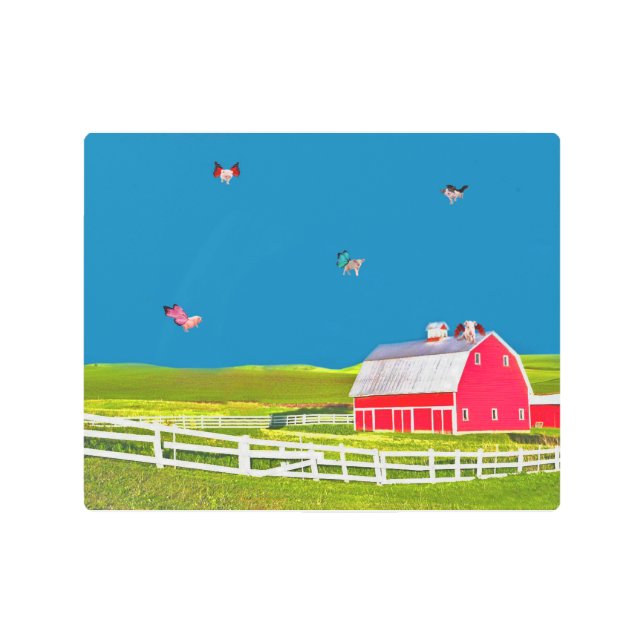 Old McDonald Had Some Pigs 2 Metal Wall Art (Front)