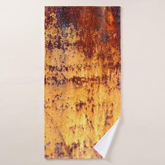 Old metal iron rust background and texture,  metal bath towel (Bath Towel)