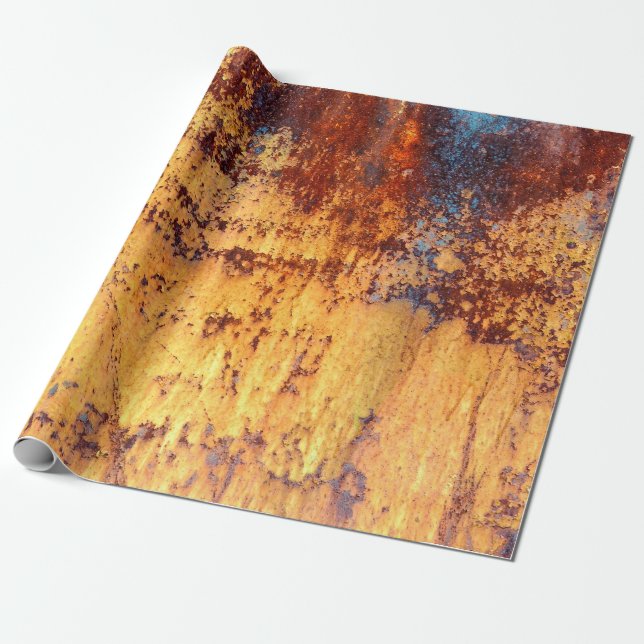 Old metal iron rust background and texture,  metal wrapping paper (Unrolled)