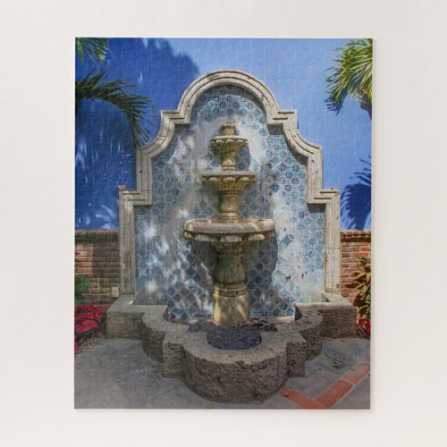 Old Mexican Tile Fountain Jigsaw Puzzle