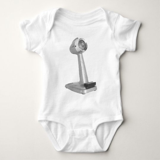 Old microphone baby bodysuit