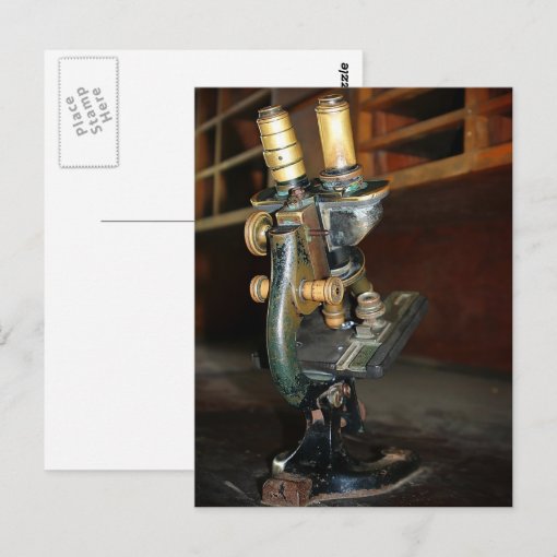 Old Microscope Postcard | Zazzle