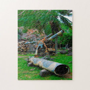 Old Military Artillery. Saipan Mariana Islands. Jigsaw Puzzle