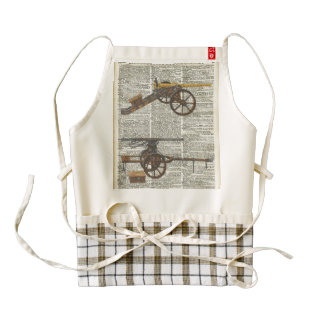 Old military cannons zazzle HEART apron