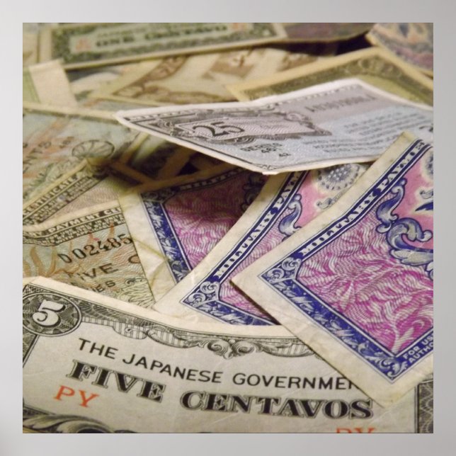 Old Military Money Poster (Front)