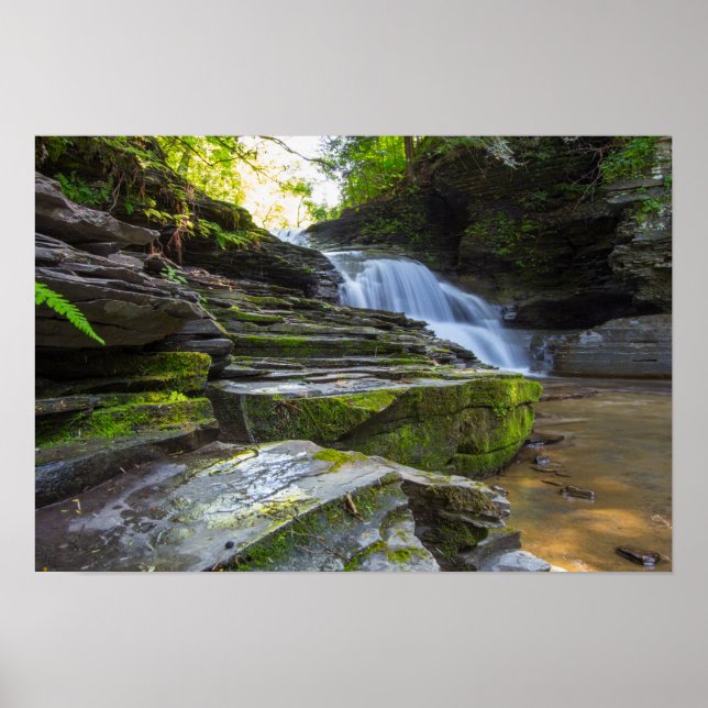 Old Mill Falls, Robert Treman state park, NY Poster (Front)