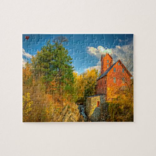 Old Mill in Vermont Jigsaw Puzzle