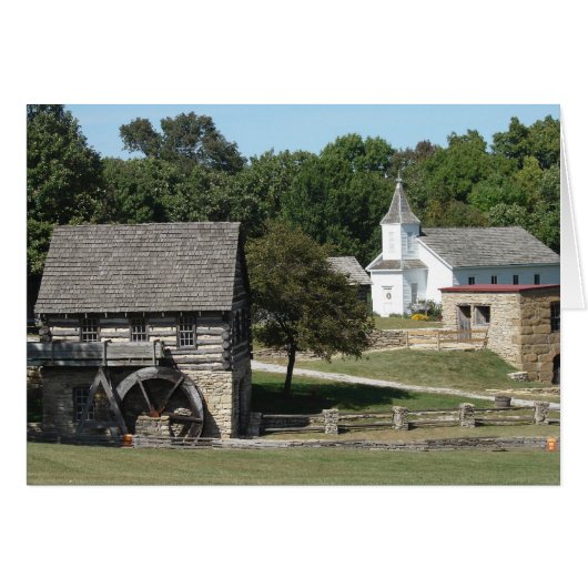 Old Mill, Jail, and Church Cards (Front Horizontal)